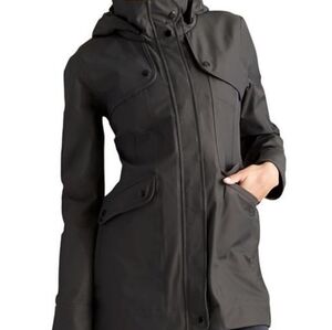 Athleta black rain coat size small
